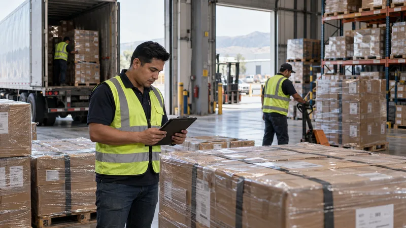 International products being received and checked at a local warehouse operation in Mexico